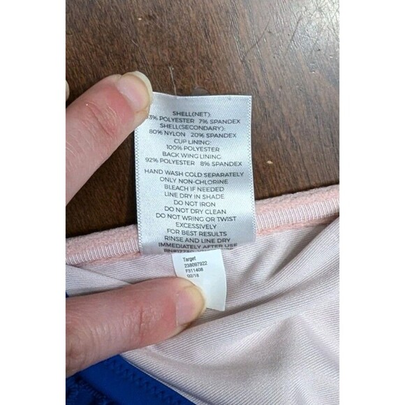 Shade & Shore Bikini Top 38B Woman's Royal Blue Underwire Beach swimwear - Picture 8 of 9